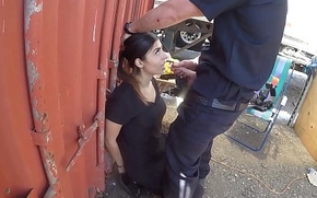 Screw the Cops - Latina bad girl caught sucking a cops dick