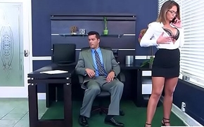 Hard Sex Tape In Office With Big Round Tits Sexy Girl (Layla London) video-18