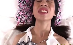 Cute ladyboy toyed with an increment of fucked in her pain in the neck
