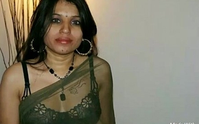 Kavya Sharma Indian Pornstar Nude In Black Transparent Saree