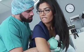 Doctors Adventure - (Shazia Sahari) - Doctor pounds Nurse while patient is out cold - Brazzers