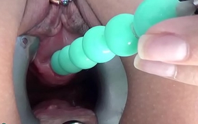 Cissified masturbate her pee hole connected with a jumbo dildo be advisable for balls