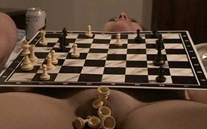 chess match on naked setting up