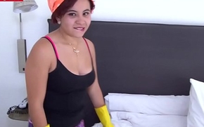 Thick Latina Maid Gets Some Dick On Her First Day